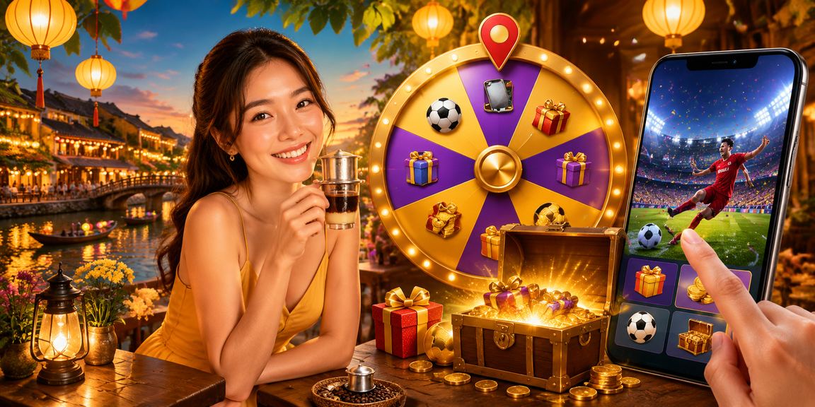 Không khí may mắn rút thăm và cà phê Việt Nam trên sự kiện mfk tại Hội An
